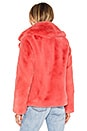 view 4 of 5 Faux Fur Coat in Coral