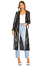 view 1 of 4 Leather Duster Jacket in Black