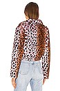 view 3 of 4 Cropped Half Zip Jacket in Pink Leopard