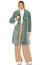view 1 of 4 Long Sherpa Peacoat in Kylie Green in Ice