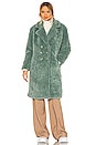 view 2 of 4 Long Sherpa Peacoat in Kylie Green in Ice