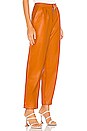 view 2 of 4 PANTALON EN CUIR VEGAN LEATHER in Clay