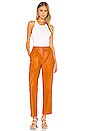 view 4 of 4 PANTALON EN CUIR VEGAN LEATHER in Clay