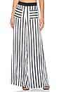 view 1 of 4 PJ Wide Leg Pant in White & Black Stripe