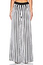view 3 of 4 PJ Wide Leg Pant in White & Black Stripe