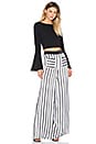 view 4 of 4 PJ Wide Leg Pant in White & Black Stripe