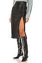 view 2 of 4 Vegan Leather Pencil Skirt in Black