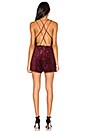 view 4 of 5 MONO CORTO DE TERCIOPELO CON LENTEJUELAS in Oxblood