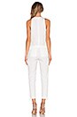 view 3 of 4 Tuxedo Jumpsuit in White