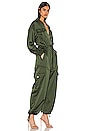 view 3 of 4 x REVOLVE Satin Convertible Cargo Romper in Army Green