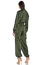 view 4 of 4 x REVOLVE Satin Convertible Cargo Romper in Army Green