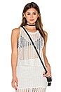 view 1 of 5 Laser Cut Out Tank in Bright White