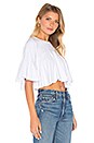 view 2 of 4 Flutter Crop Top in Bright White
