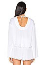 view 3 of 4 Frayed Twill Top in Bright White