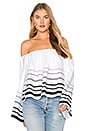 view 1 of 4 Off Shoulder Top in White & Black