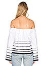 view 3 of 4 Off Shoulder Top in White & Black