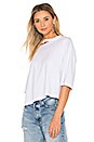 view 2 of 4 CAMISETA CUADRADA ENVEJECIDA in Bright White