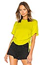 view 1 of 4 Ruched Tie Side Tee in Lime Green