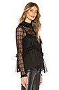 view 2 of 4 Sheer Ruffle Top in Black