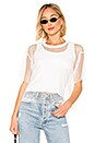 view 1 of 4 Fish Net Mesh Tee in White