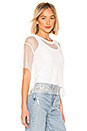 view 2 of 4 Fish Net Mesh Tee in White
