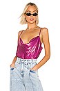 view 1 of 4 Liquid Shine Handkerchief Top in Fuschia in Fuchsia