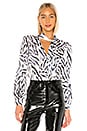 view 2 of 5 Charmeuse Blouse in Zebra