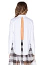 view 4 of 6 Open Back Button Up in White