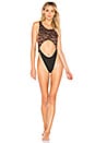 view 1 of 3 Cutout One Piece in Leopard & Black