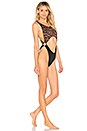 view 2 of 3 Cutout One Piece in Leopard & Black