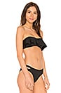 view 3 of 5 Ruffle Bandeau Bikini Top in Black