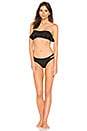view 5 of 5 Ruffle Bandeau Bikini Top in Black