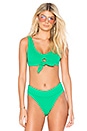 view 1 of 4 x REVOLVE Tie Front Bikini Top in Leaf