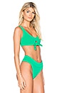 view 2 of 4 x REVOLVE Tie Front Bikini Top in Leaf