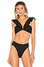 view 1 of 4 Ruffle Bikini Top in Black