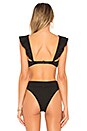 view 3 of 4 Ruffle Bikini Top in Black