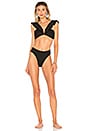 view 4 of 4 Ruffle Bikini Top in Black