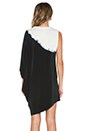view 3 of 4 Single Sleeve Drape Dress in Dip Dye