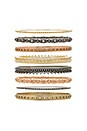 view 1 of 1 Evie Bangle Set of 8 in Mixed Metal with White Cubic Zirconia