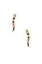view 1 of 2 Sinclair Earring Climber in Gold Multi Gem Mix