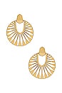 view 1 of 1 Didi Sunburst Drop Earrings in Vintage Gold