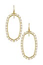 view 1 of 2 BOUCLES D'OREILLES in Gold Metal White CZ