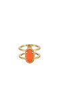 view 1 of 3 Elyse Ring in Gold Coral