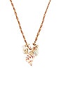 view 2 of 2 Oleana Charm Necklace in Gold Iridescent Abalone