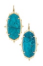 view 1 of 2 Baroque Ella Drop Earring in Gold Teal Howlite
