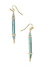 view 2 of 2 Baroque Ella Drop Earring in Gold Teal Howlite