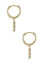 view 2 of 2 Jae Star Crystal Huggie Earrings in Gold & White Crystal