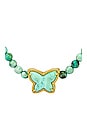 view 2 of 2 Lillia Necklace in Gold & Sea Green