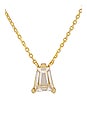 view 2 of 2 Blair Pendant Necklace in Gold Whitecrsytal
