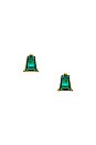 view 1 of 2 Blair Stud Earrings in Gold Emerald Crystal